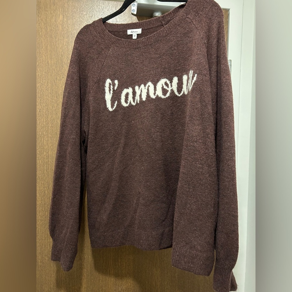 L'Amour Brown Sweater.